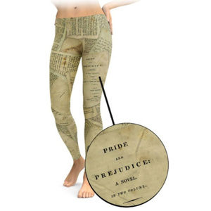 Jane Austen Pride & Prejudice Pages Leggings